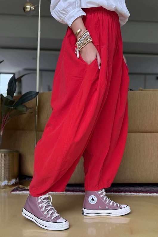 Made in Italy Cooper Needlecord Sia Pant Salsa